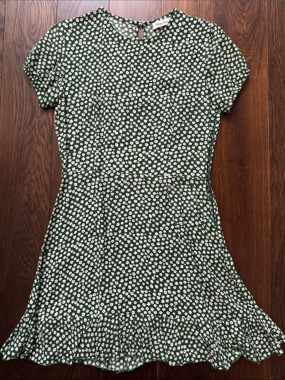 With Jean Green Floral Mini dress